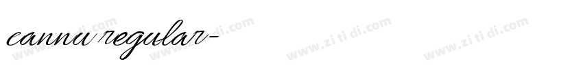 cannu regular字体转换